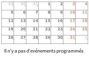 Il n'y a aucun événement.